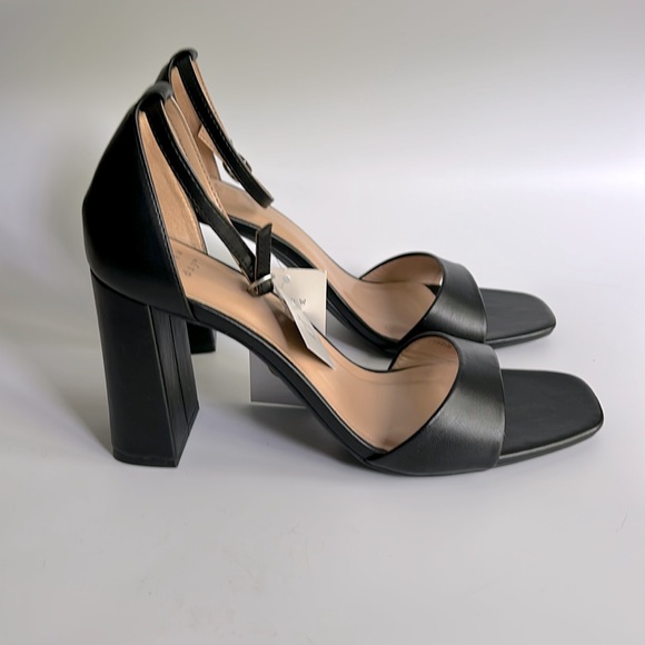 A New Day Shelly Women's Block Heel Open Toe Sandals Memory Foam Black - Picture 3 of 14